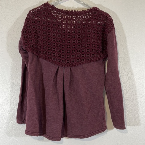 O’NEILL Partington Pullover Fleece Long Sleeve Crochet Sweatshirt Top Size XS - Picture 3 of 7